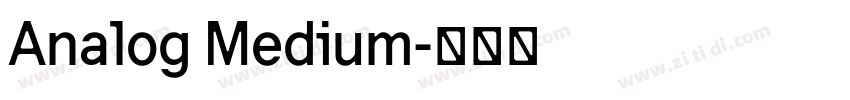 Analog Medium字体转换